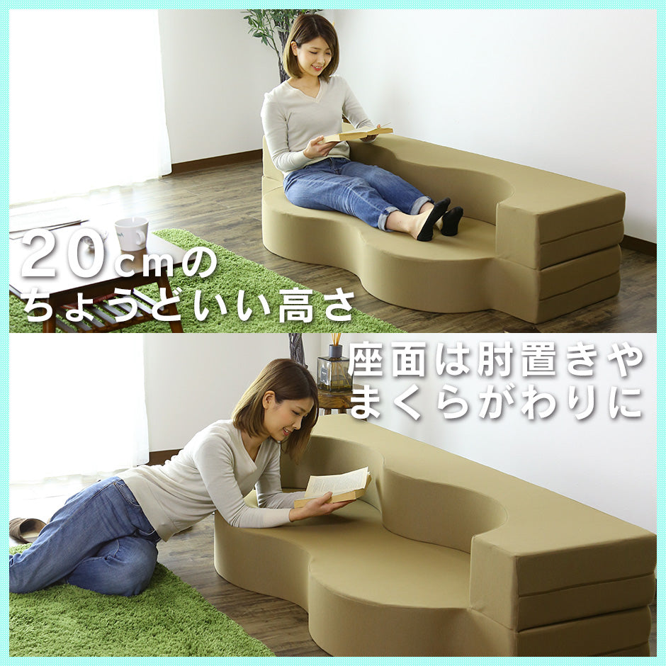 ウレタンソファー 2人掛け 2人用ソファ ソファ ローソファー ソファーベッド フロイデ 2P