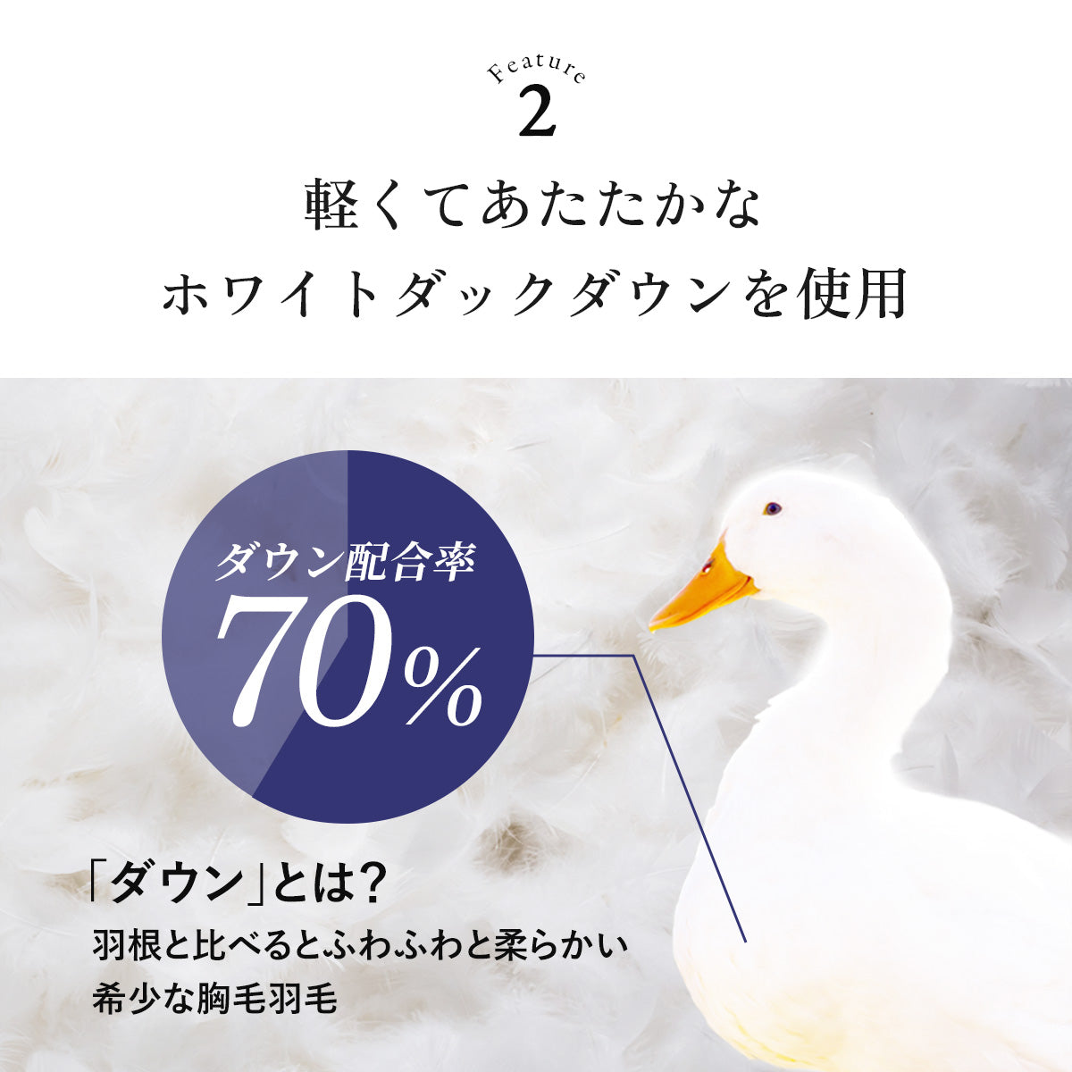 【150×210】二枚合わせ羽毛掛けふとんS