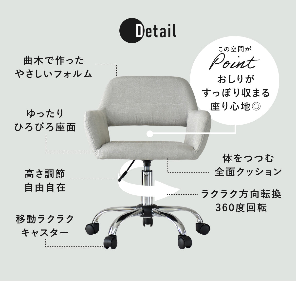 オフィスチェア ルンド