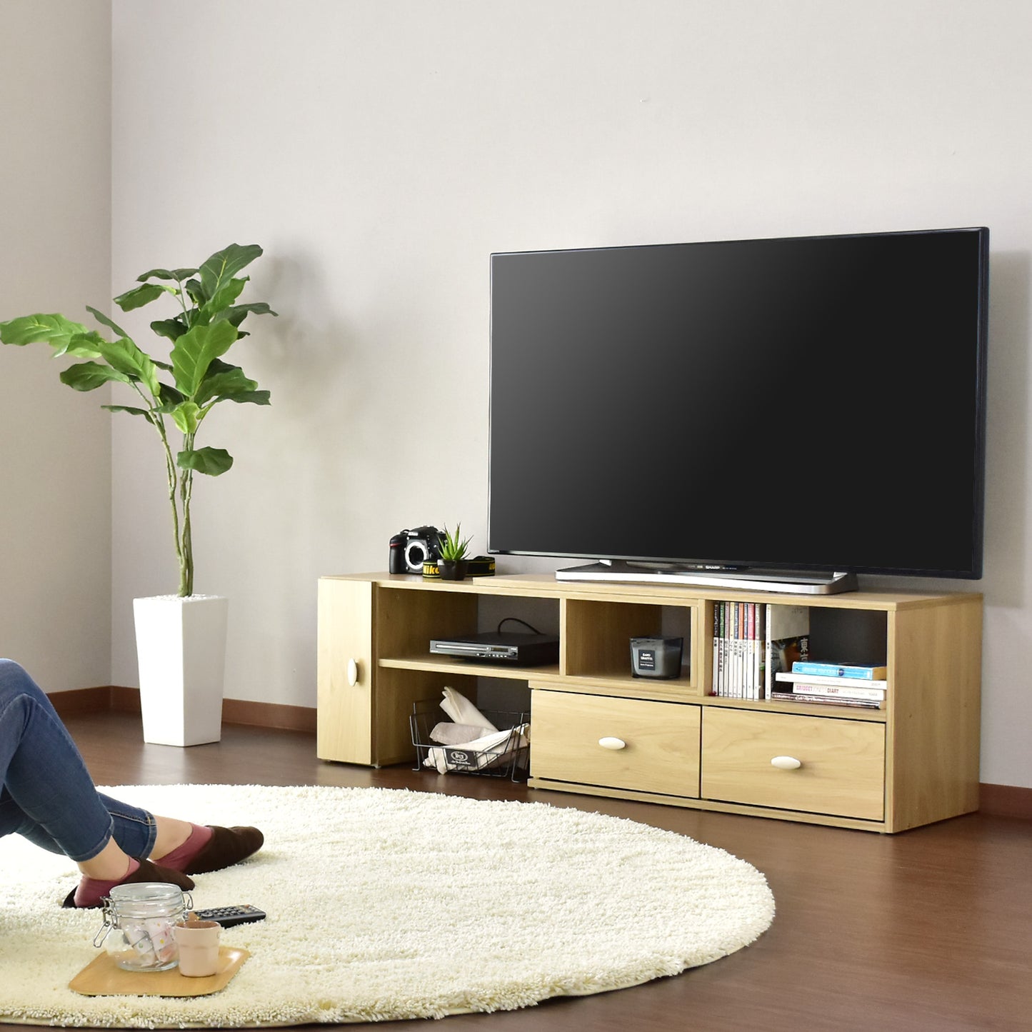 幅97.5?158cm テレビボード ウルフ