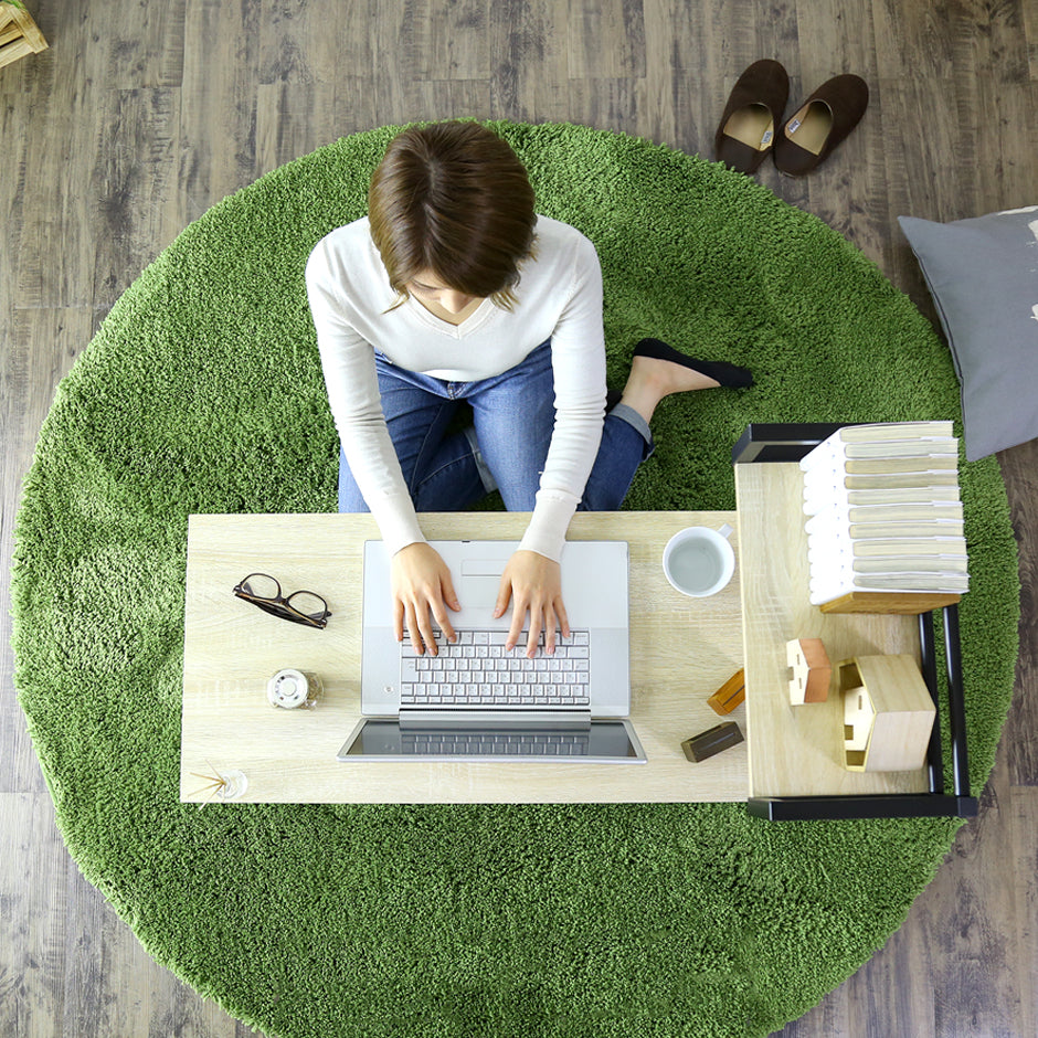 【幅95】収納付きローデスク  ルカス