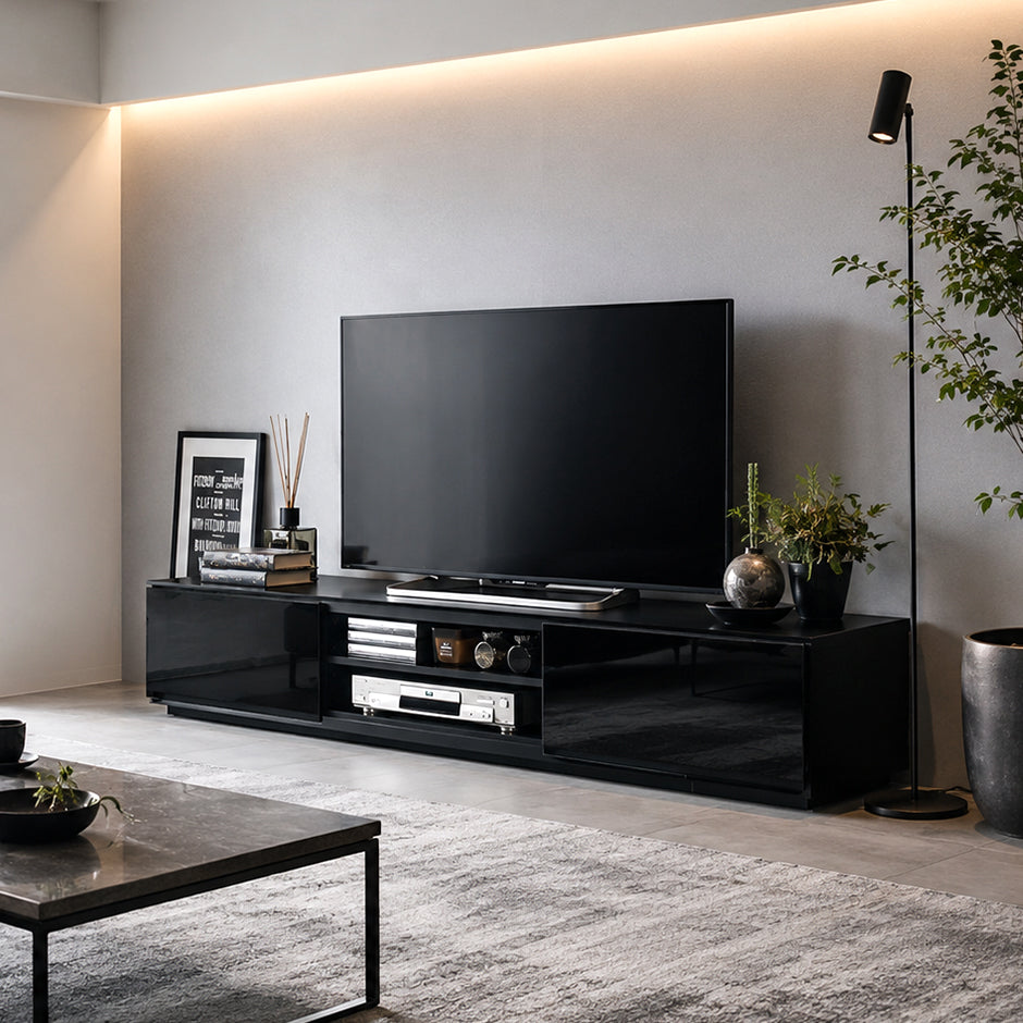 【幅120｜150｜180cm】 テレビ台 前面鏡面加工 ルクス