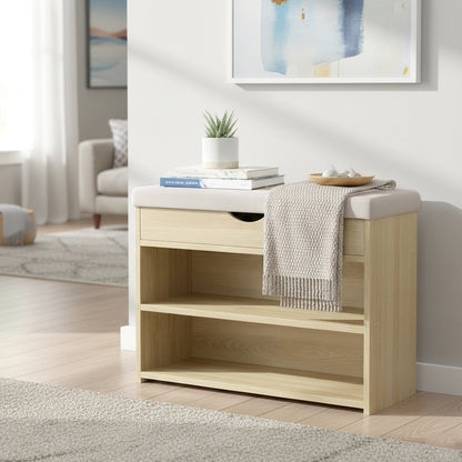 座面クッション付き収納ベンチ【幅60㎝｜80㎝】 マリス