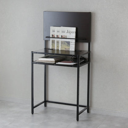 マガジンラック＆コンセント付き 収納デスク