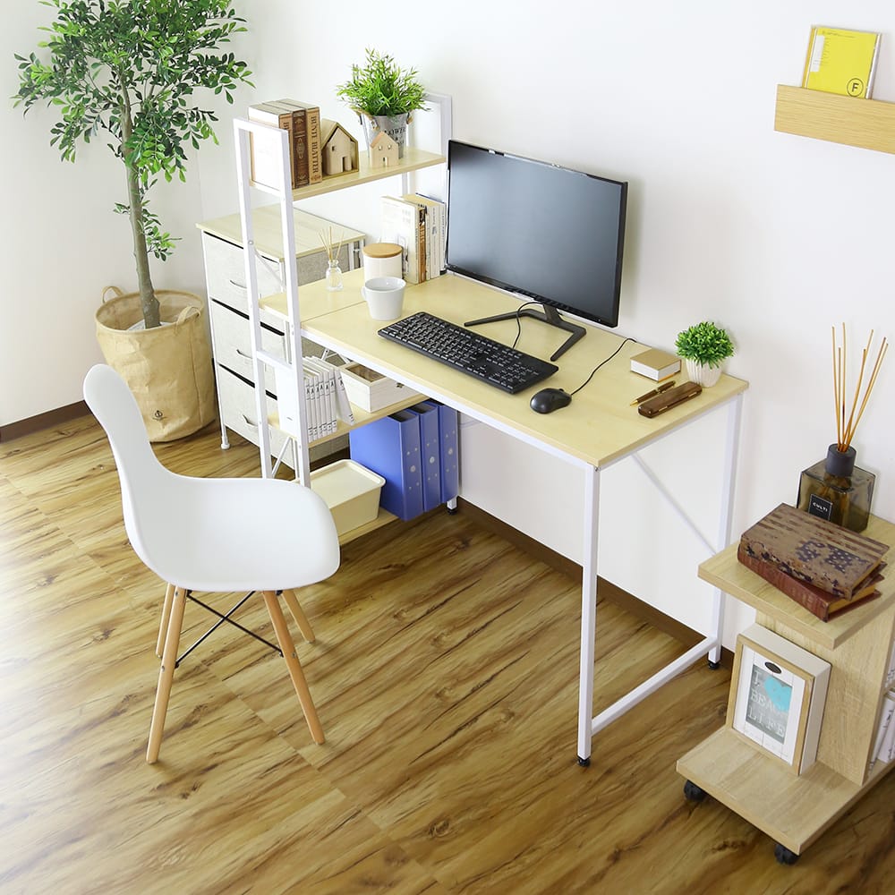 【幅115】ラック付きL字デスク ガイア