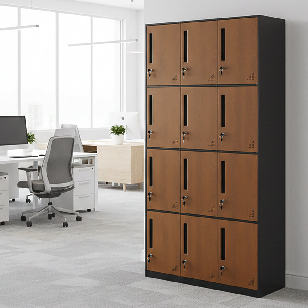 木目調ロッカー ゴートン12扉