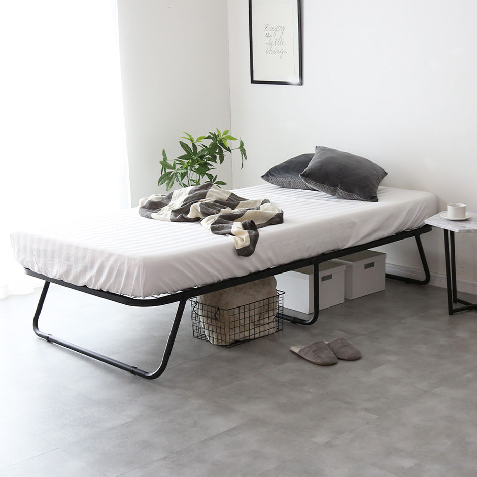パイロン　美品　折りたたみベッド MODERN DECO 折りたたみベッド シングル マットレスセット