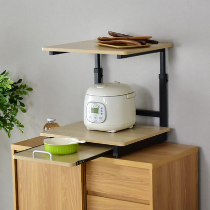 冷蔵庫上収納　【スライド棚タイプ｜引出し付きタイプ】トルト