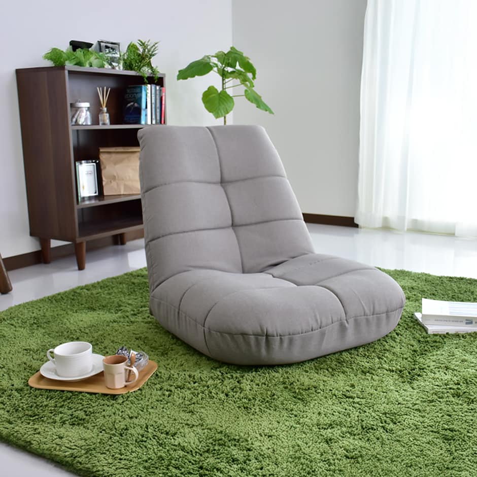 座椅子 リクライニング 14段階 ソファー 1人掛け ポケットコイル 厚さ17cm ラッコ