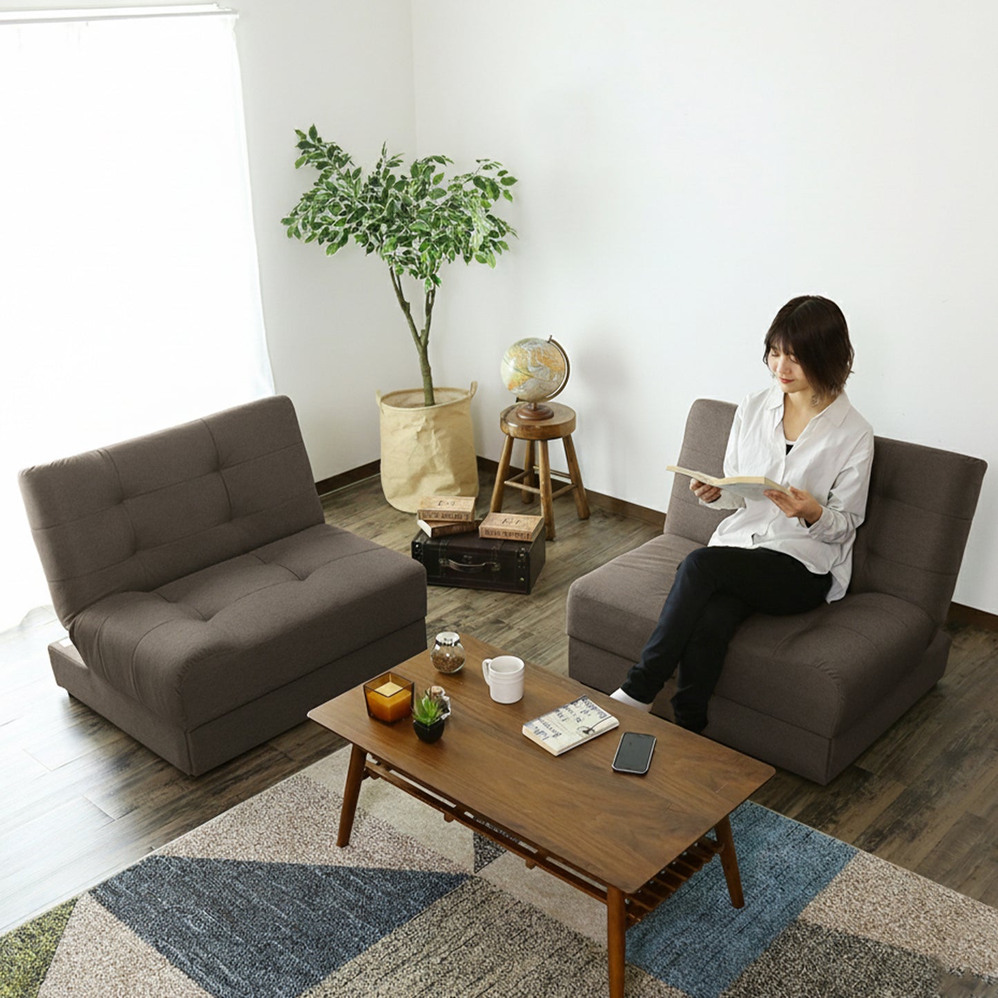 ソファーベッド 2人用ソファ リクライニング リート