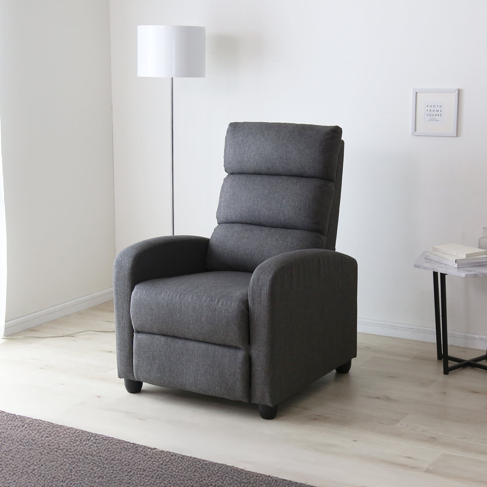 新品　座椅子　1人掛け　リクライニングチェア　ダークグレー 東谷 座椅子 1人掛け ハイバック リクライニングチェア コンパクト