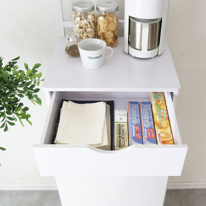 冷蔵庫上収納　【スライド棚タイプ｜引出し付きタイプ】トルト