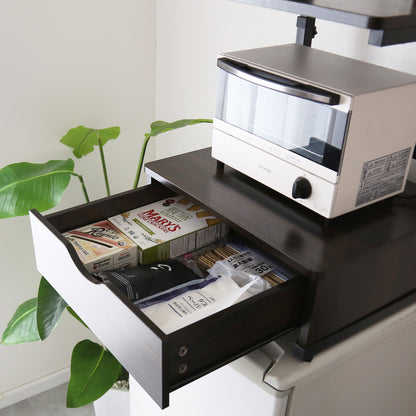 冷蔵庫上収納　【スライド棚タイプ｜引出し付きタイプ】トルト