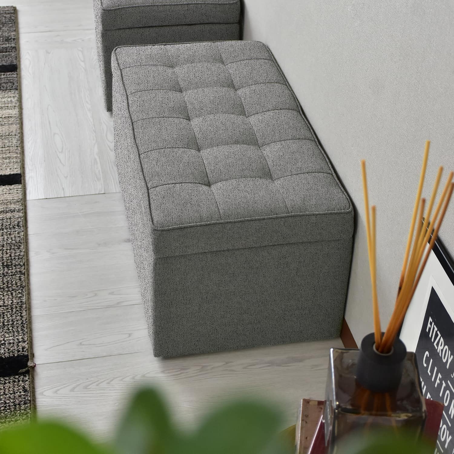 ファブリックオットマン オットマン｜スツール ファブリック 木脚付き 日本製 通販