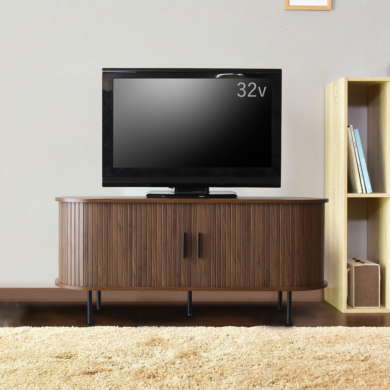 doris タンブール式扉(蛇腹扉)がおしゃれなテレビボード 幅120㎝/150