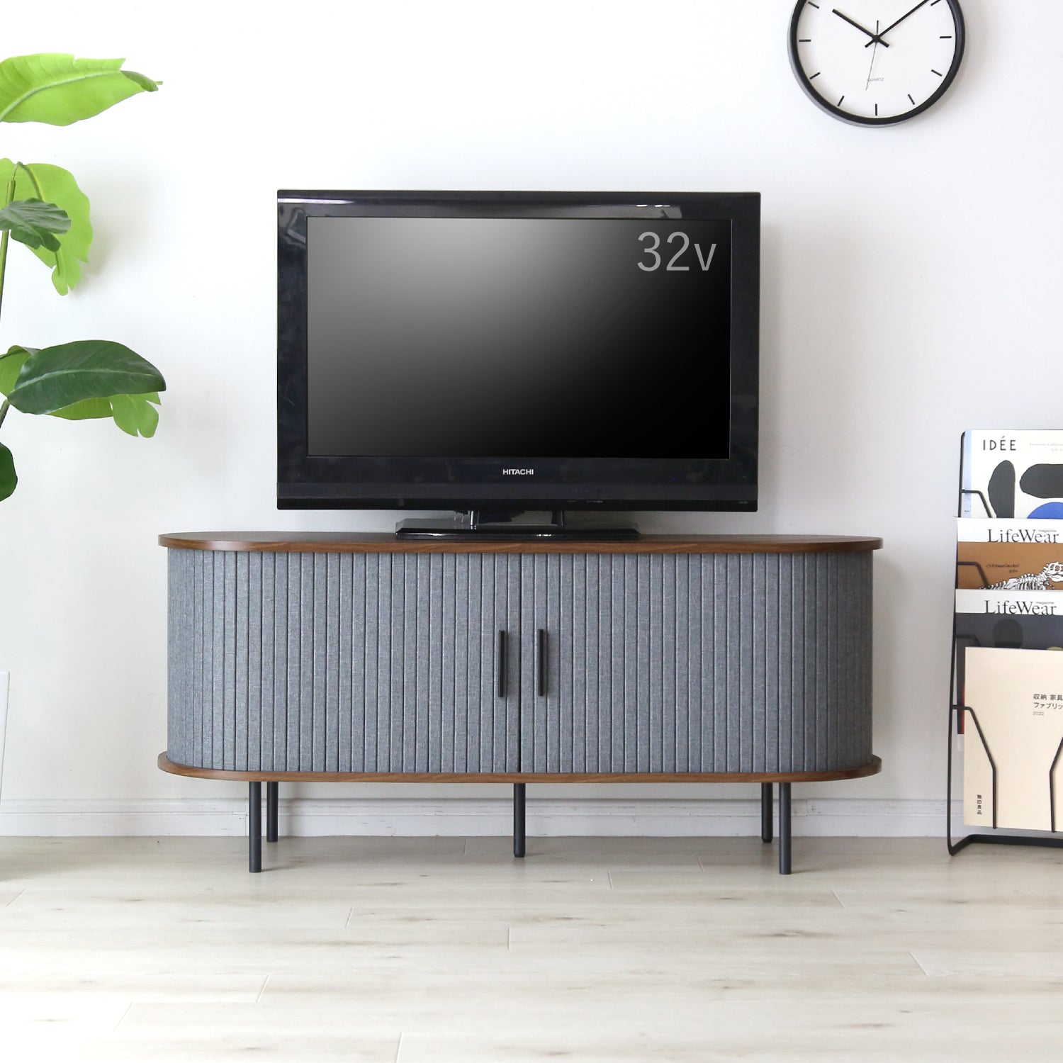 doris タンブール式扉(蛇腹扉)がおしゃれなテレビボード 幅120㎝/150 