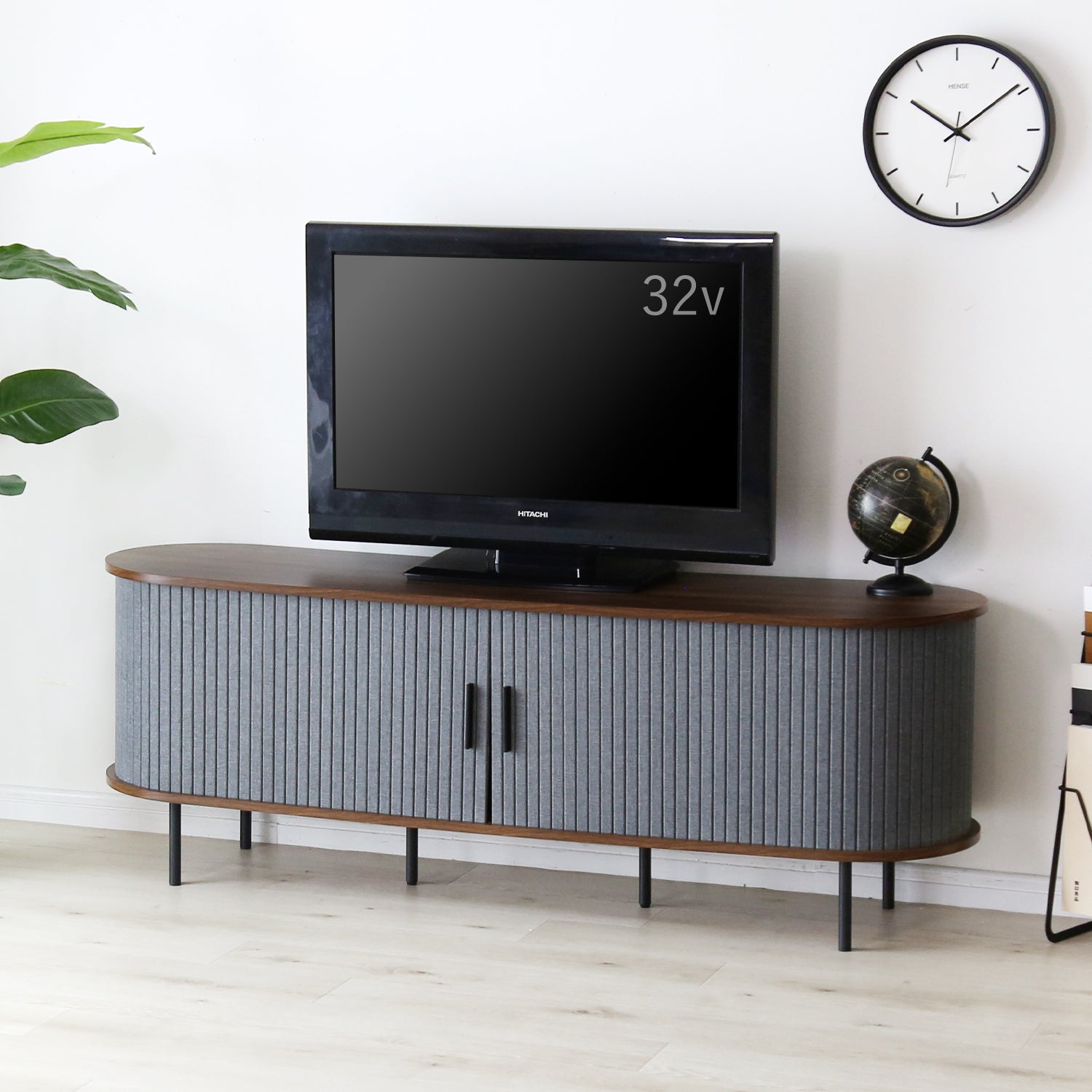 doris タンブール式扉(蛇腹扉)がおしゃれなテレビボード 幅120㎝/150