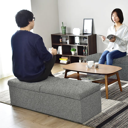 【幅119】収納スツール  ツインベンチ