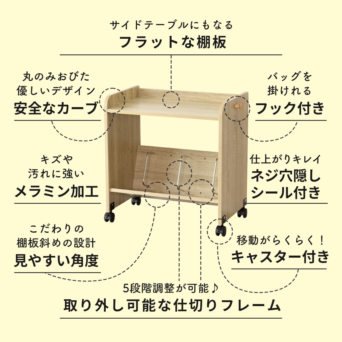 ファイルワゴン アルバーン1段