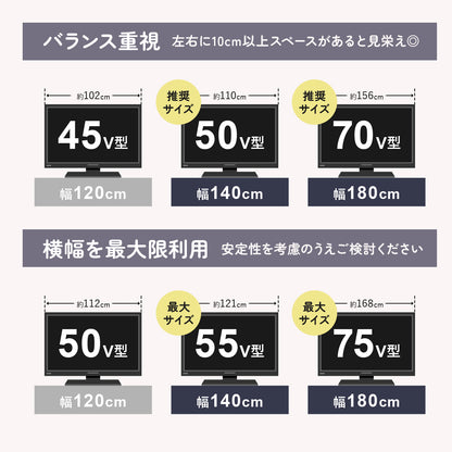 【幅140㎝～幅180㎝】テレビボード アマースト