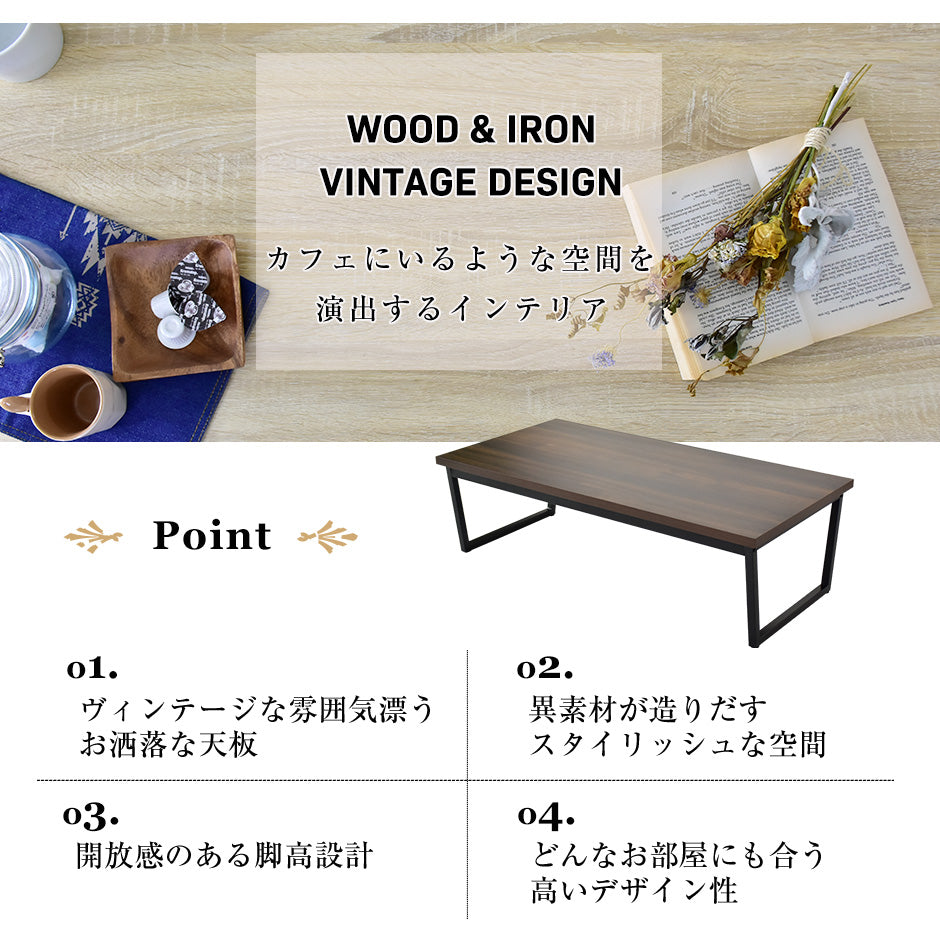 センターテーブル アニータ120