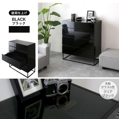 ガラスコレクションケース付き チェスト アヴェント