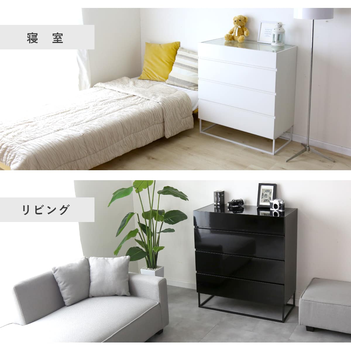 ガラスコレクションケース付き チェスト アヴェント