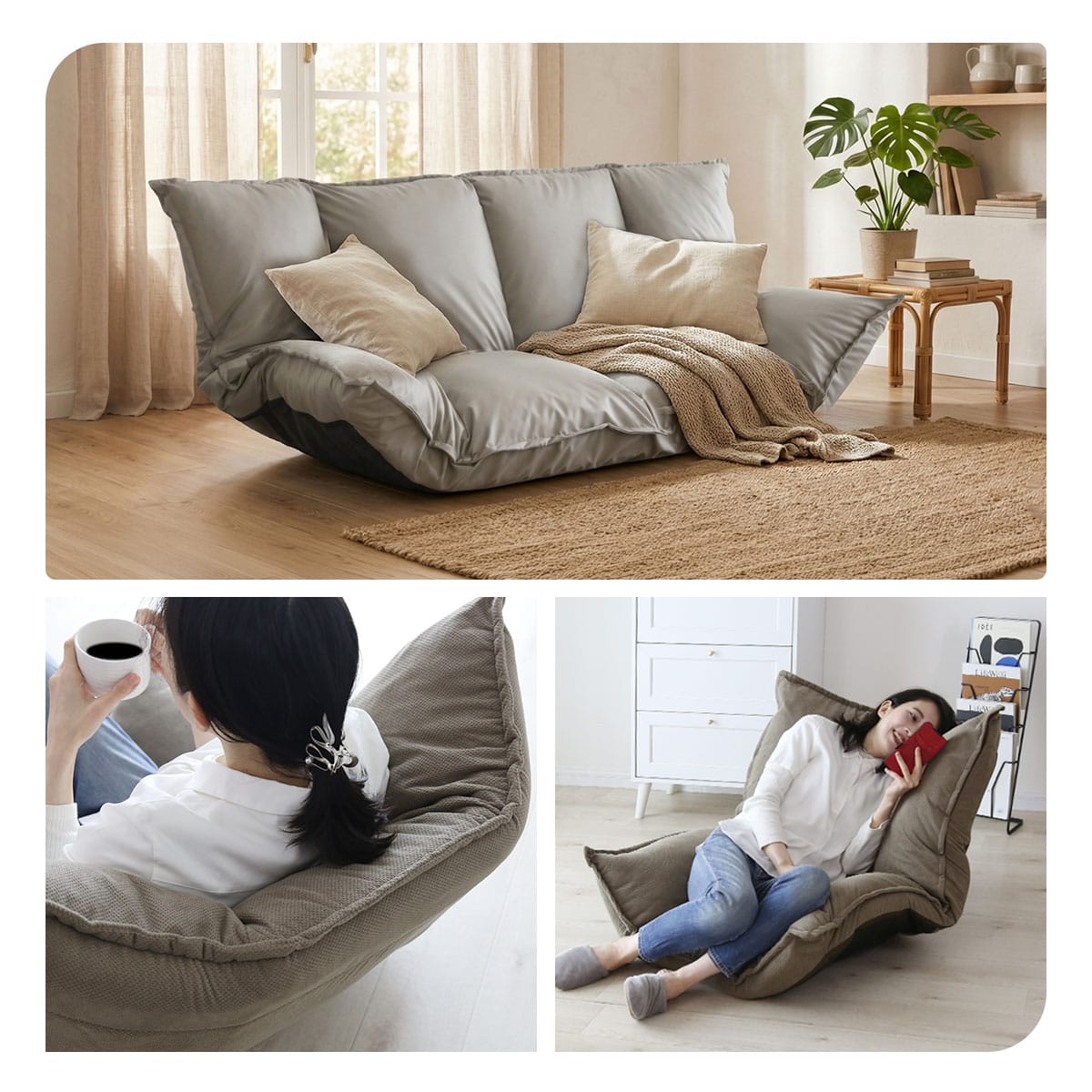 フロアソファ 【1人掛け｜2人掛け】 バーニーズ