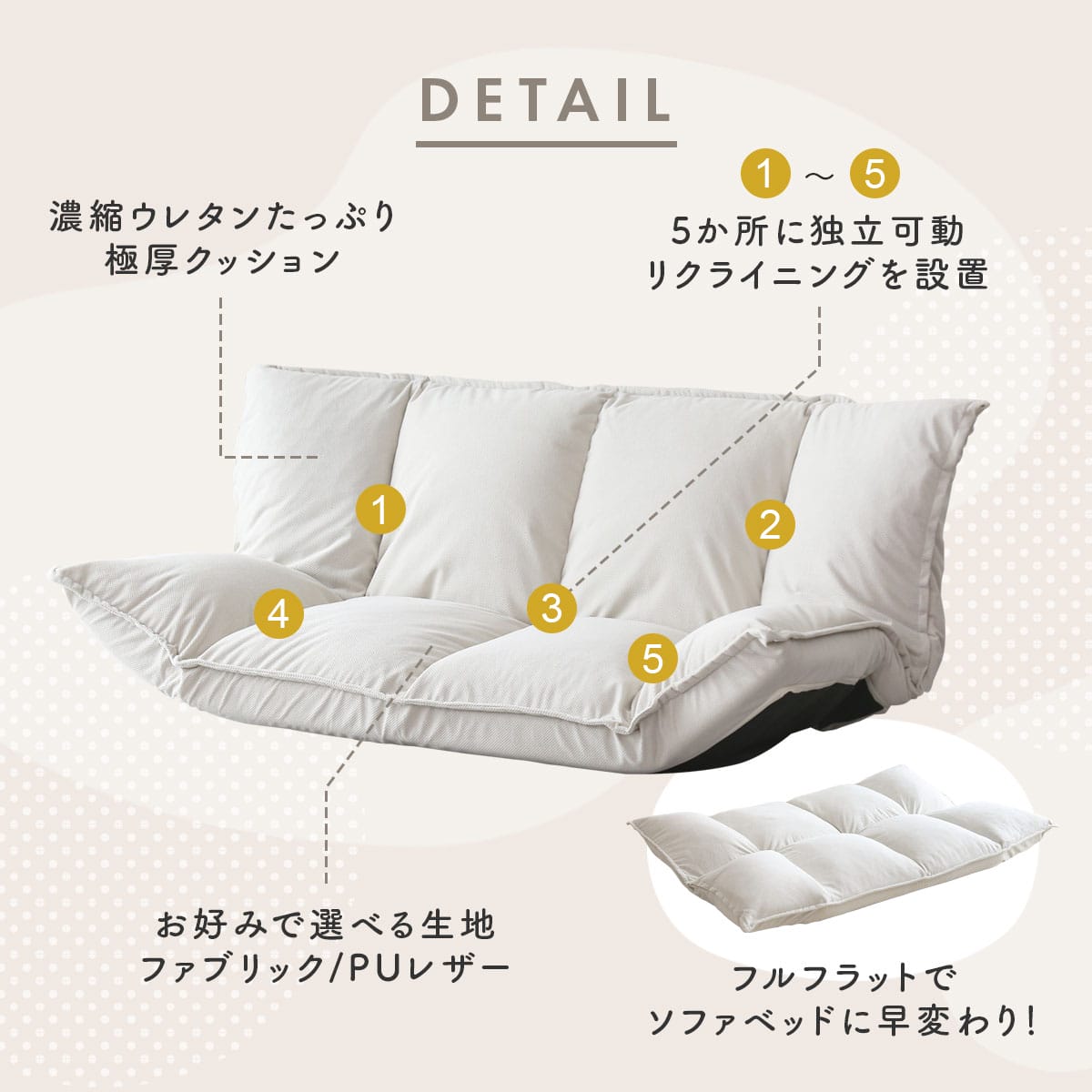 フロアソファ 【1人掛け｜2人掛け】 バーニーズ