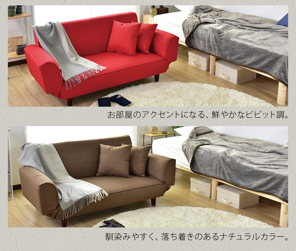 ソファーベッド 幅148cm デランナ 2P