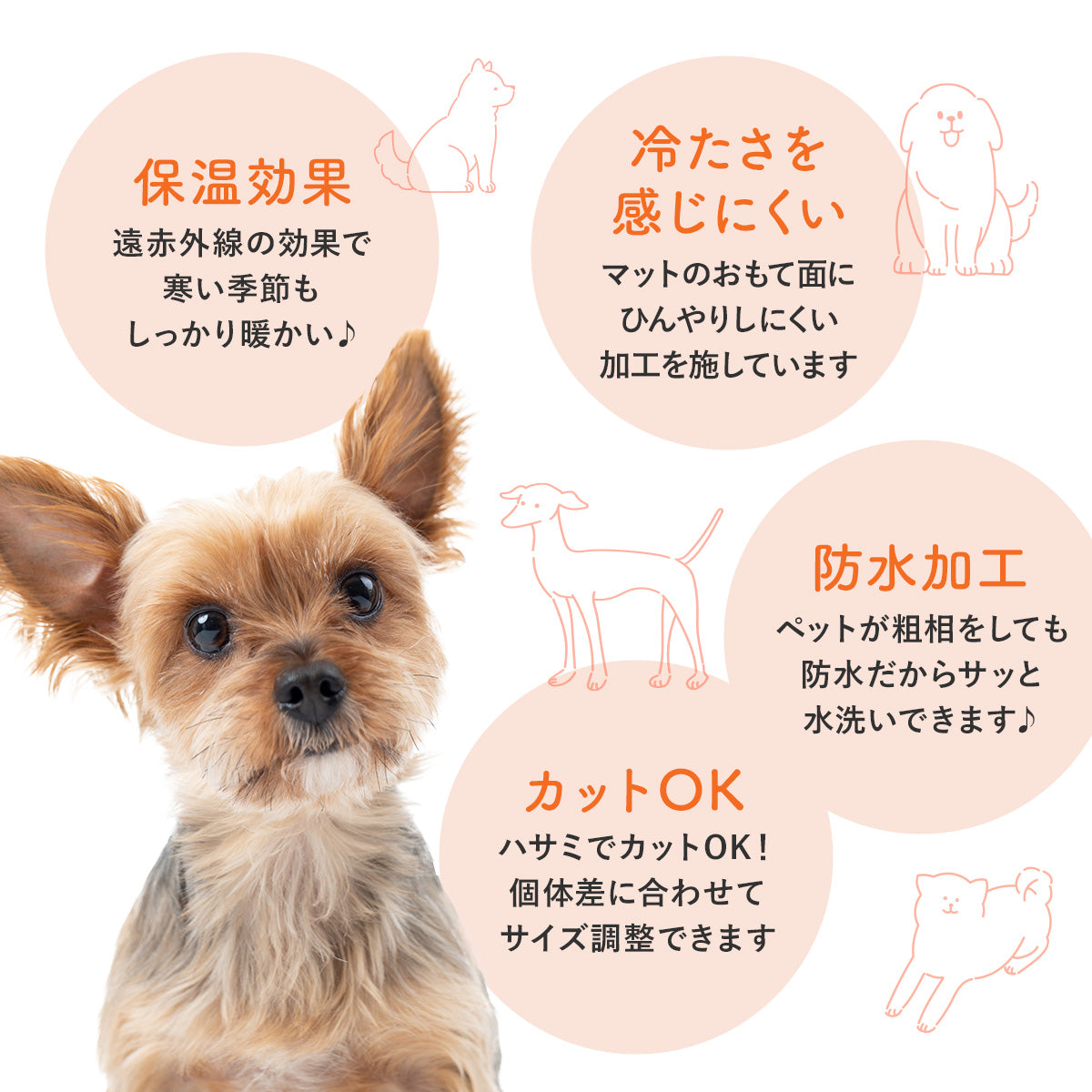 ペット用マット ペット用 防水 犬 猫 介護マット あったかマット 60×90 保温 カットOK 介護用 ペット用品 ペットのあったか防水シート