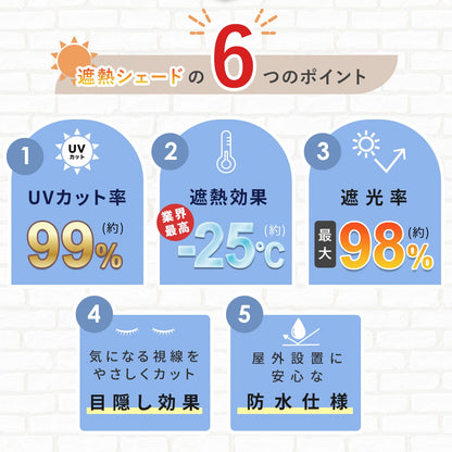 目隠しにもなる遮熱シード(プレミアム)