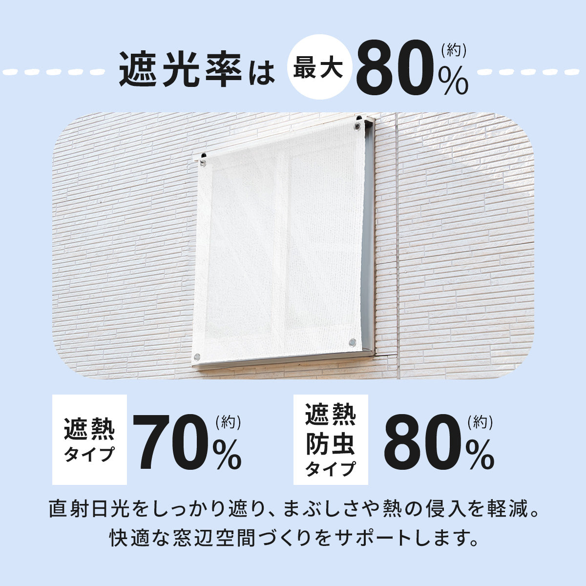 オーニング 遮熱タイプ小窓用2個セット【45×110㎝/75×90㎝】