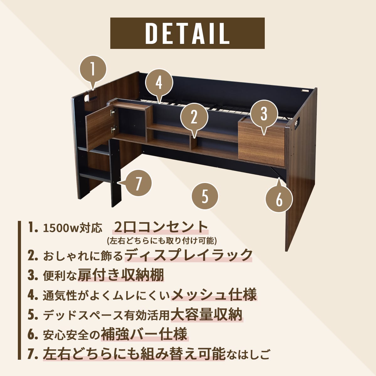 ロフトベッド　エデル