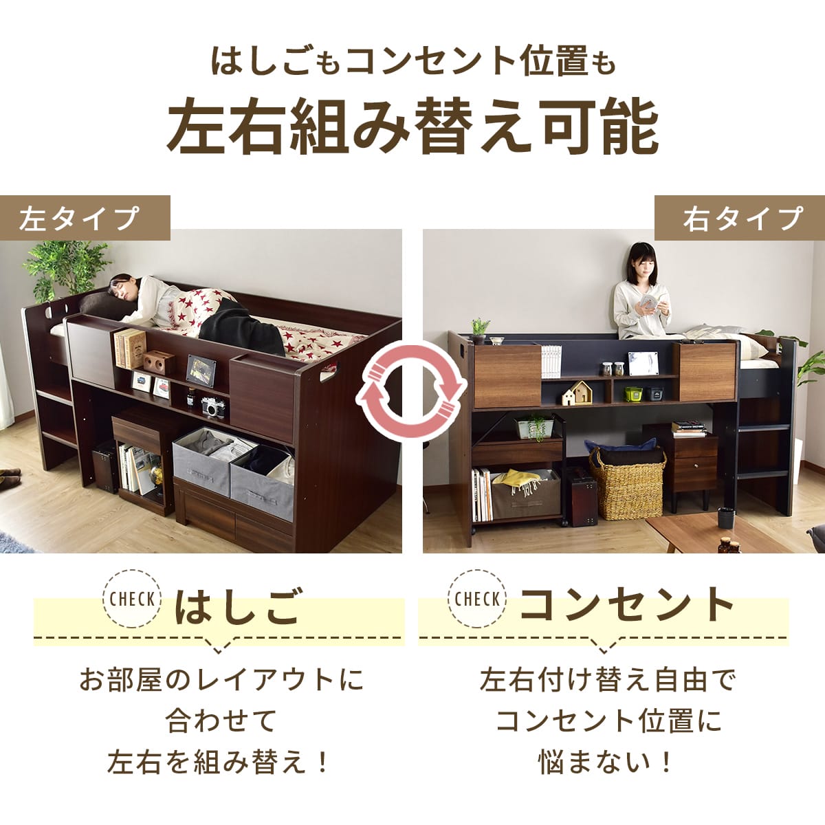 ロフトベッド　エデル