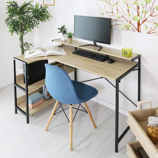 【幅120】ディスプレイ台付きデスク  トリシー