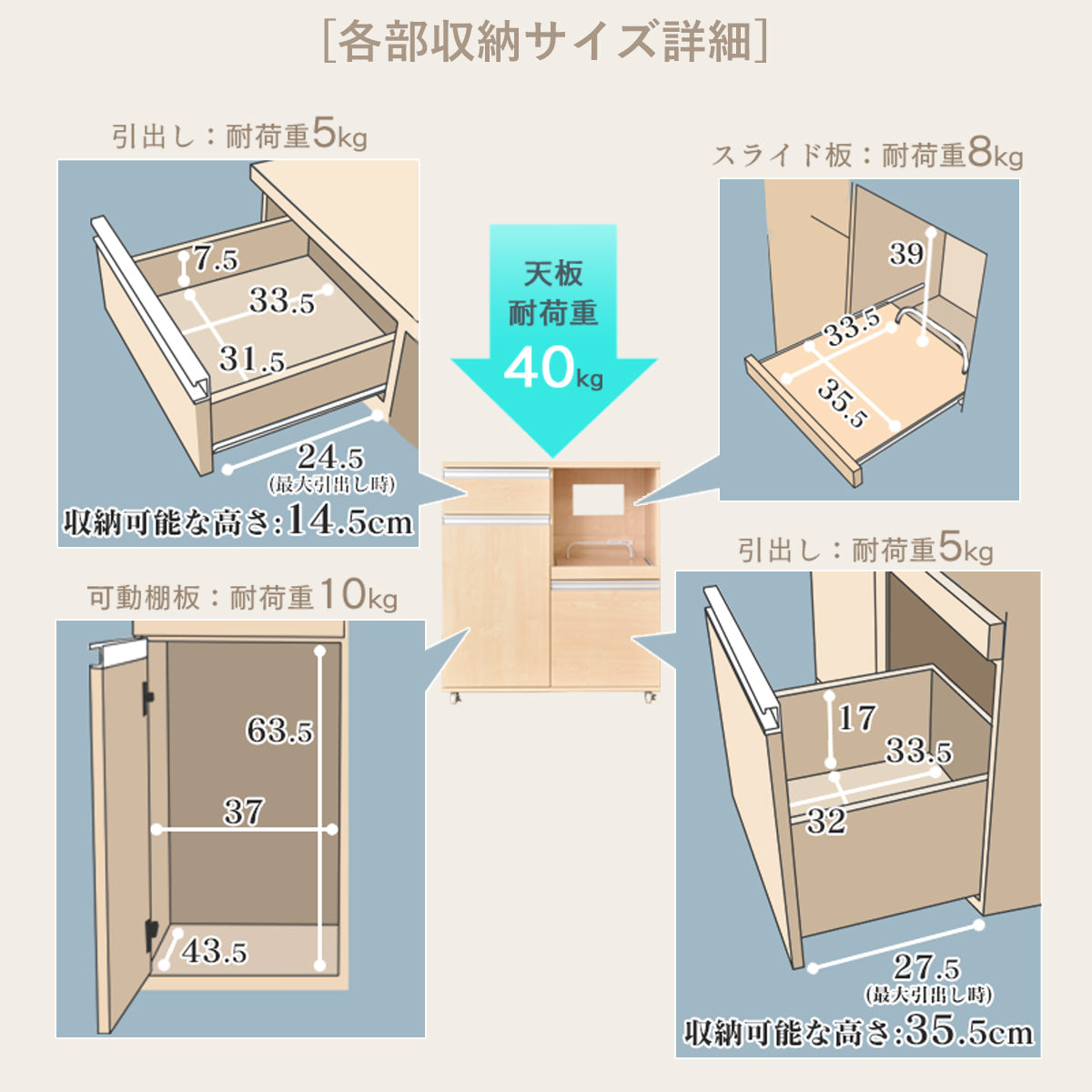 【幅80】 キッチン収納 モナワイド