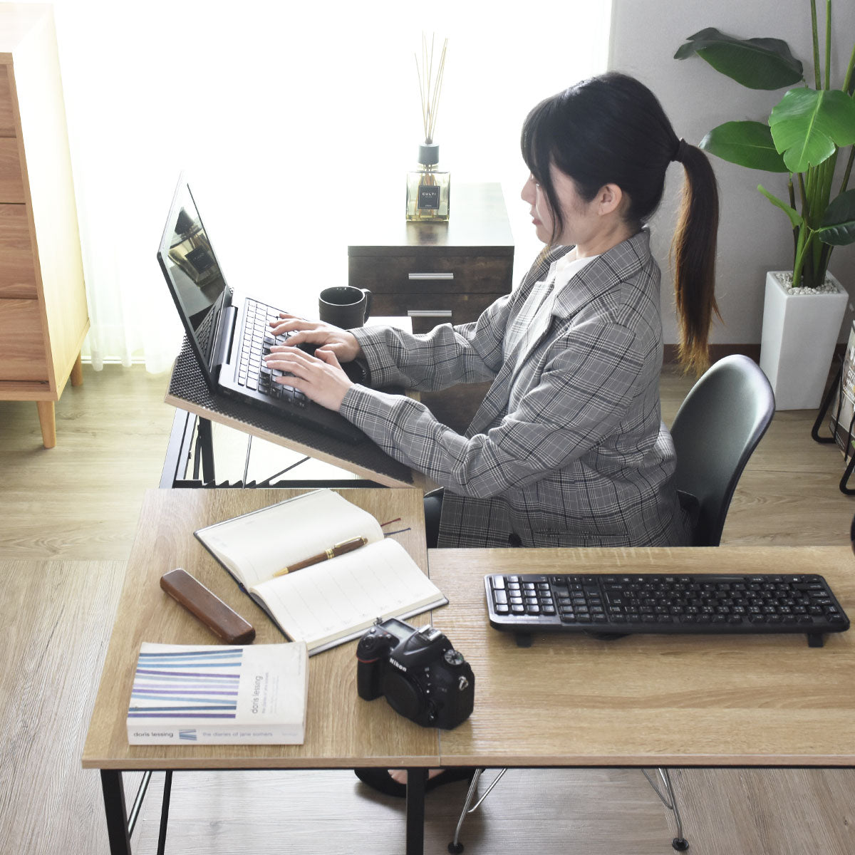 CubiCubi l字デスク パソコンデスク pcデスク幅170x奥行120cm ...