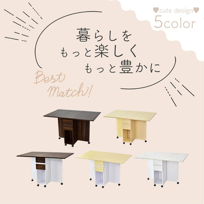 【幅120】 折りたたみ ダイニングテーブル パレット