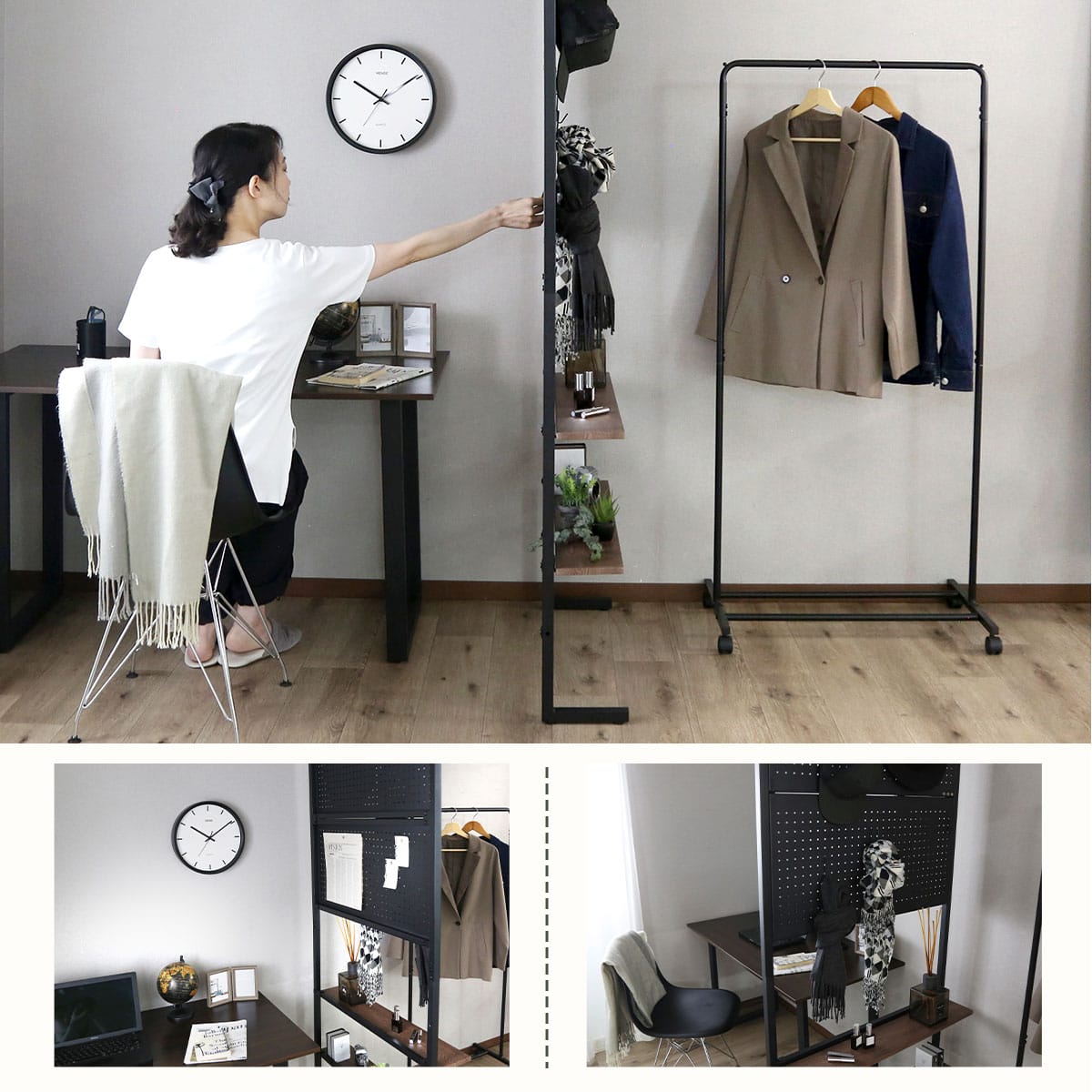 ウォールシェルフ【幅60㎝｜幅80㎝】　棚付き パッチ