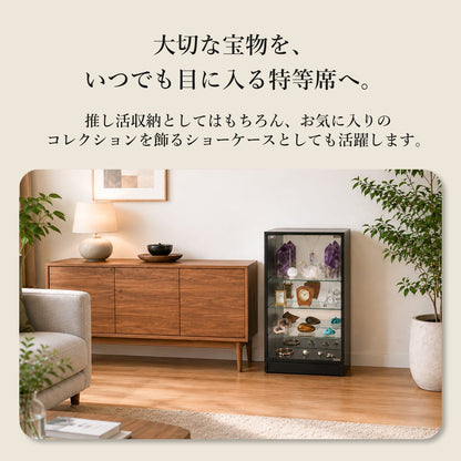 回転ガラスコレクションラック フィービー