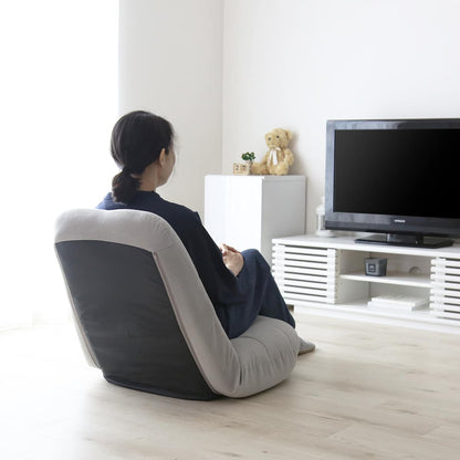 座椅子 リクライニング 14段階 ソファー 1人掛け ポケットコイル 厚さ17cm ラッコ