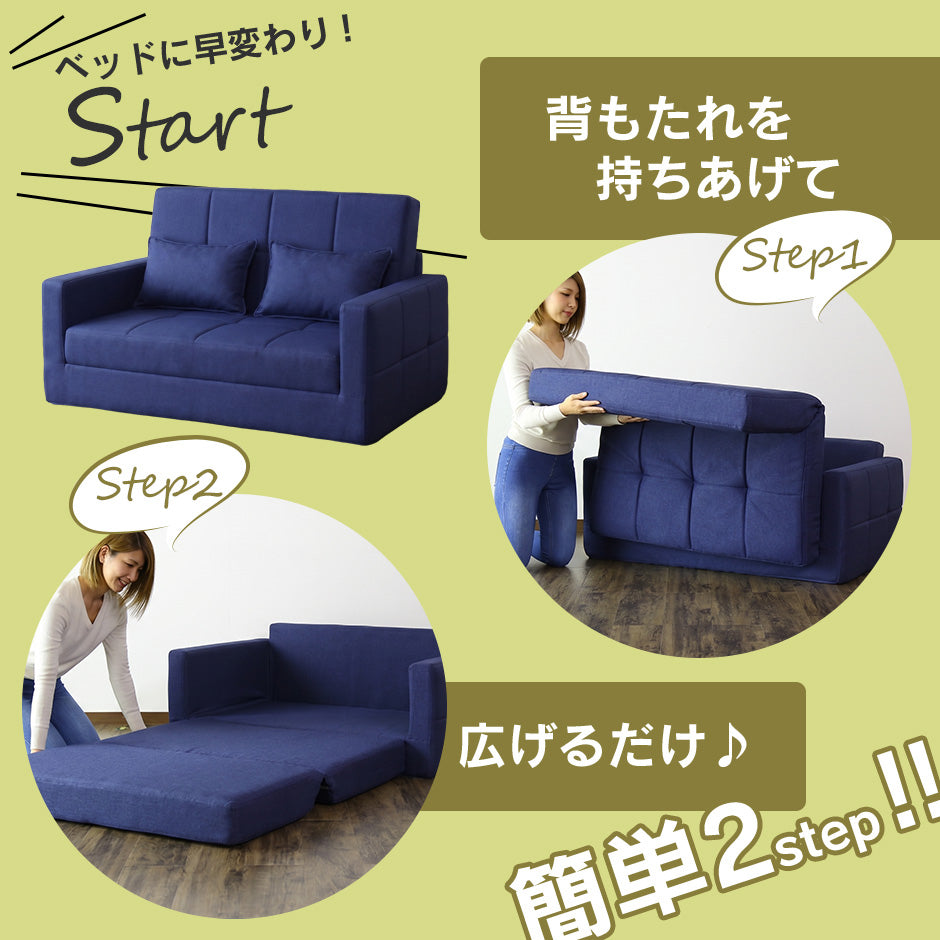 ソファーベッド ソファ 二 人 掛け ソファー 首まで支えるハイバック