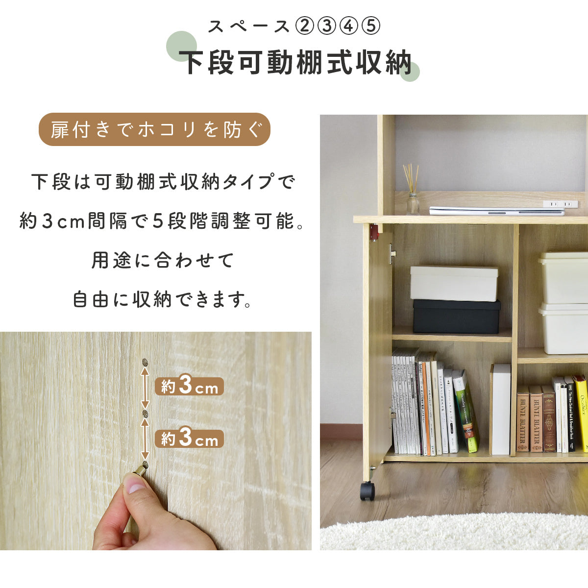 【幅80】コンパクトに折りたためるデスク  リアム