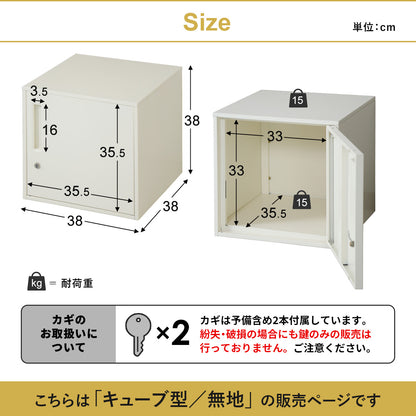 ロッカー コンパクト 幅38 奥行38 高さ38 鍵付き シュライ ロー