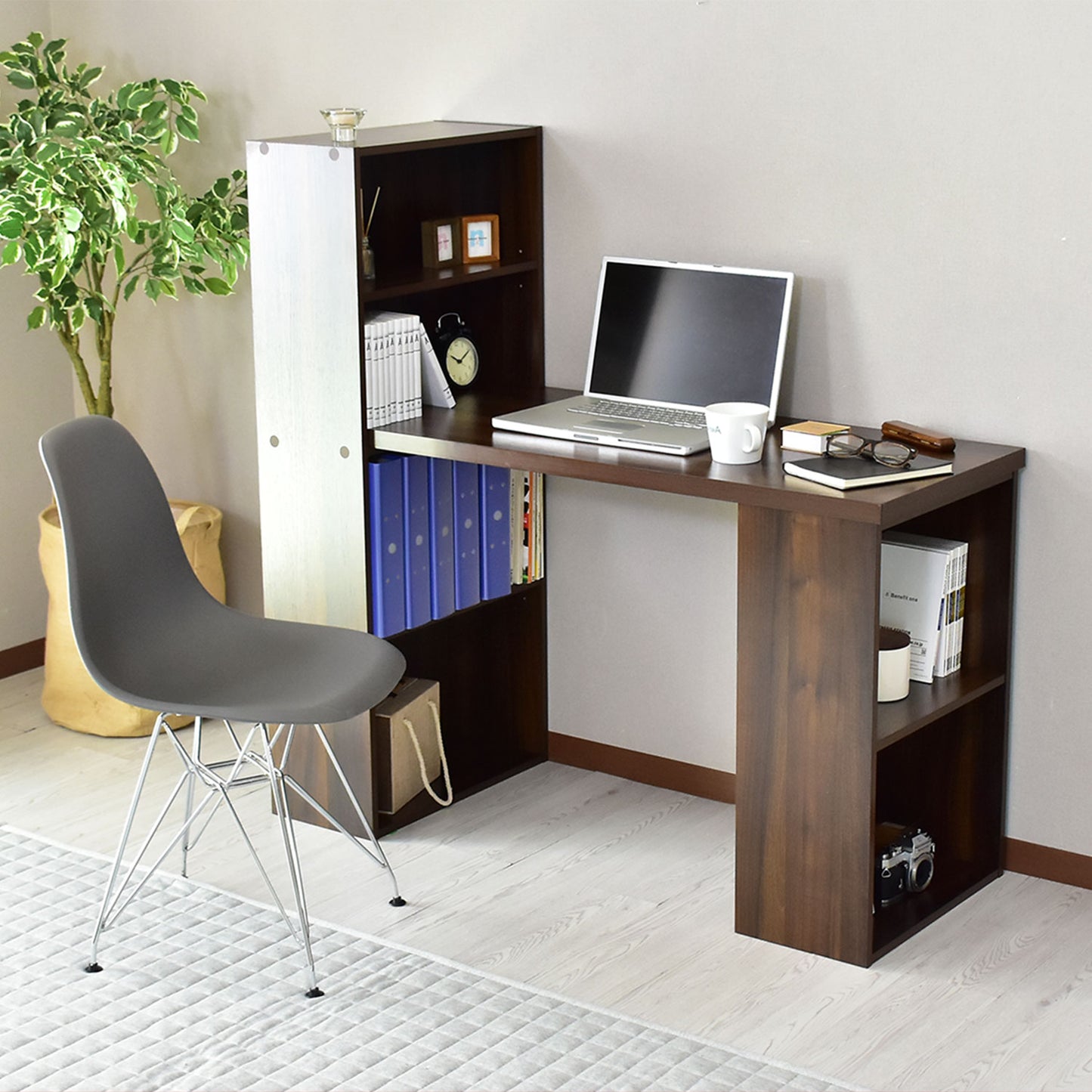 【幅120】大容量収納付きデスク パレスト