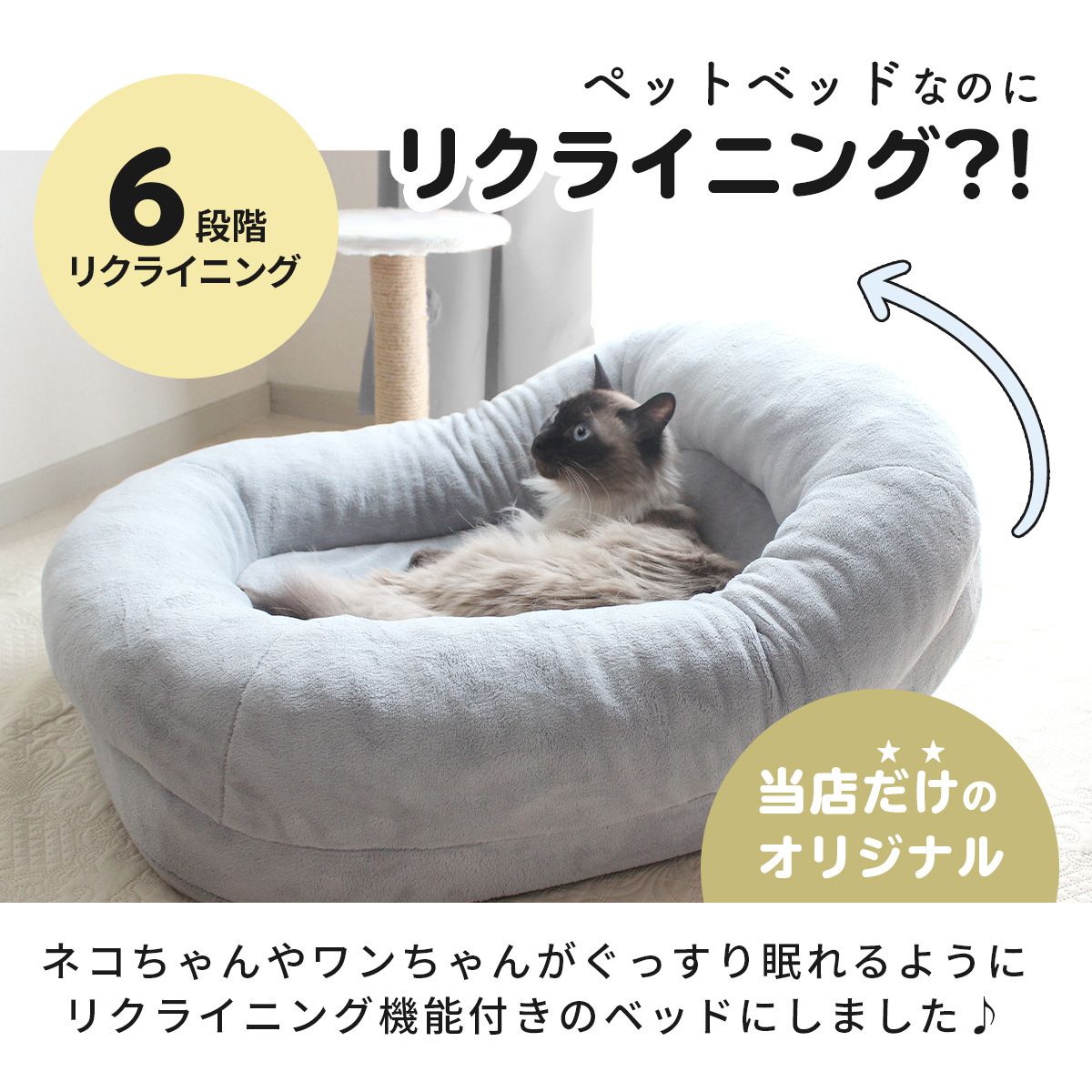 ベッド 猫 犬 ペットベッド クッション ラウンド ワイドサイズ 幅60cm テマ