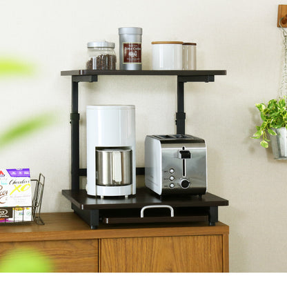 冷蔵庫上収納　【スライド棚タイプ｜引出し付きタイプ】トルト