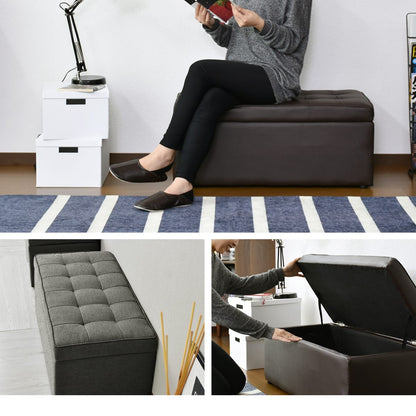 収納スツール オットマン 幅83cm 収納ボックス 踏み台 2人掛け トランクベンチ