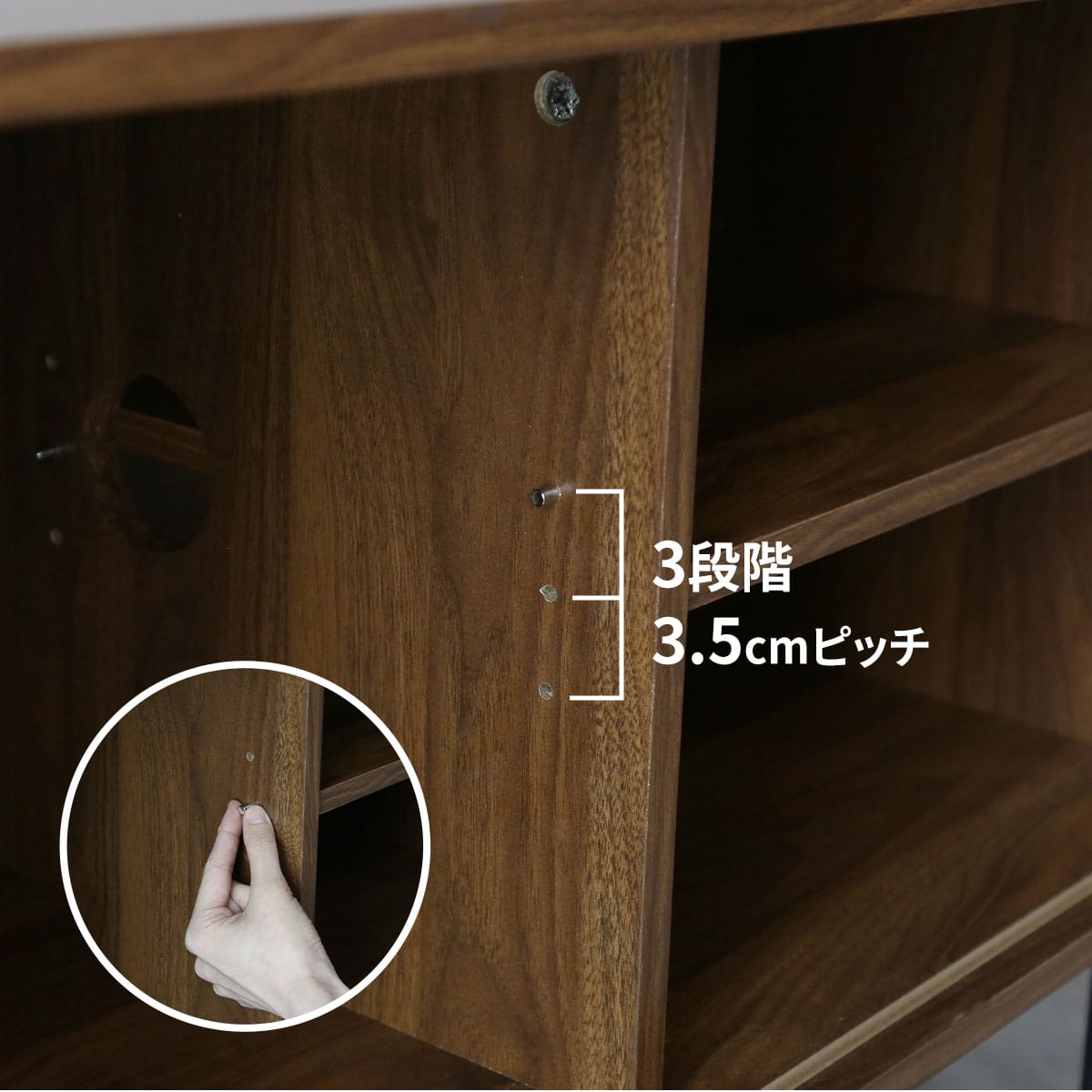 doris タンブール式扉(蛇腹扉)がおしゃれなテレビボード 幅120㎝/150